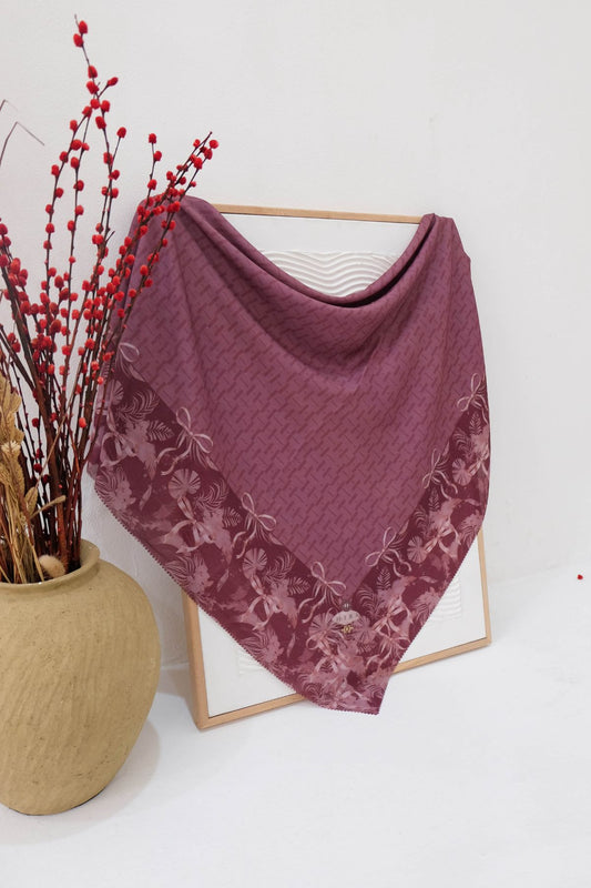 [ BUY 3 GET 1 FREE HIJAB ] Emily Scarf Voal | Mono Maroon - EV25.14