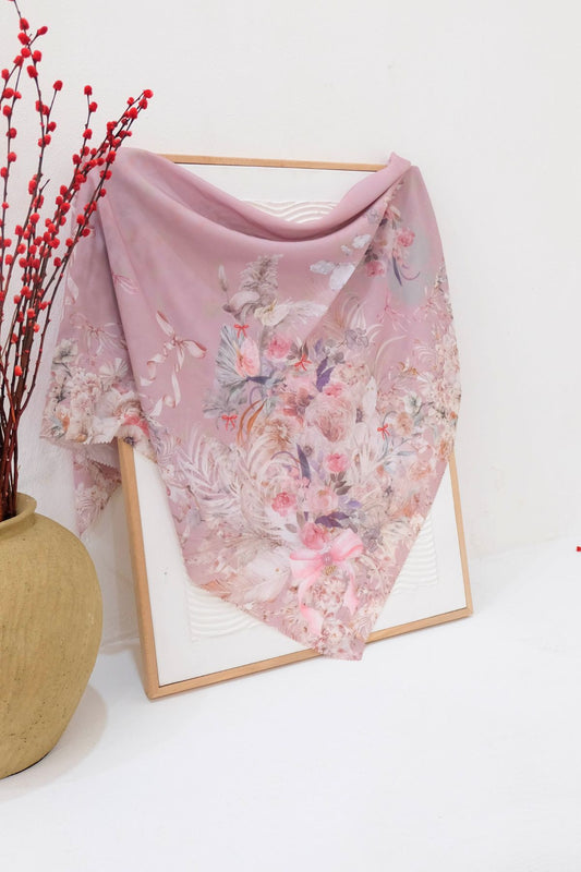[ BUY 3 GET 1 FREE HIJAB ] Emily Scarf Voal | Coquette Blush - EV25.18