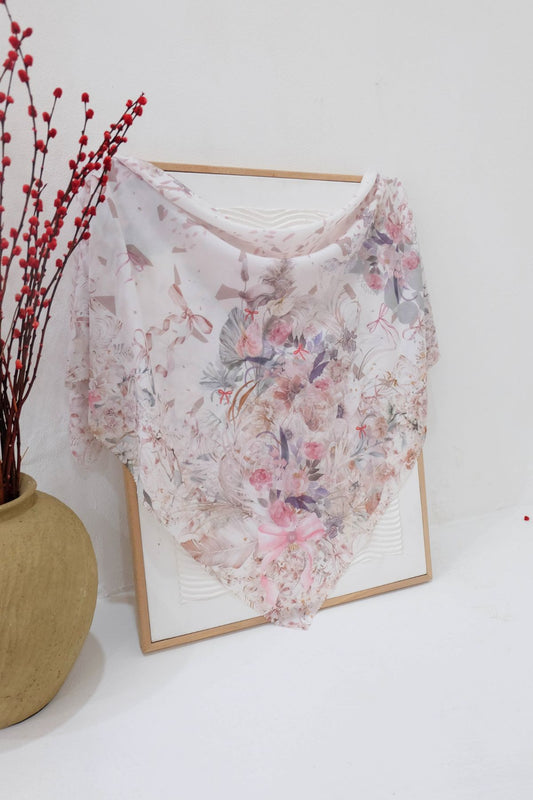 [ BUY 3 GET 1 FREE HIJAB ] Emily Scarf Voal | Coquette Crystal - EV25.19