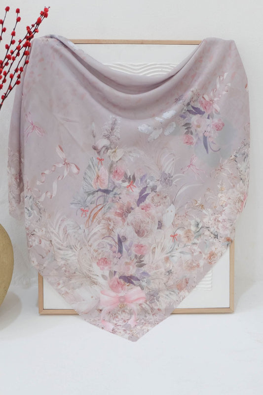 [ BUY 3 GET 1 FREE HIJAB ] Emily Scarf Voal | Coquette Sand - EV25.20