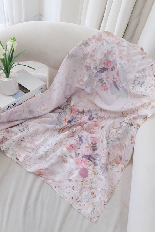 [ BUY 3 GET 1 FREE HIJAB ] Emily Scarf Voal | Cream - EV25.3