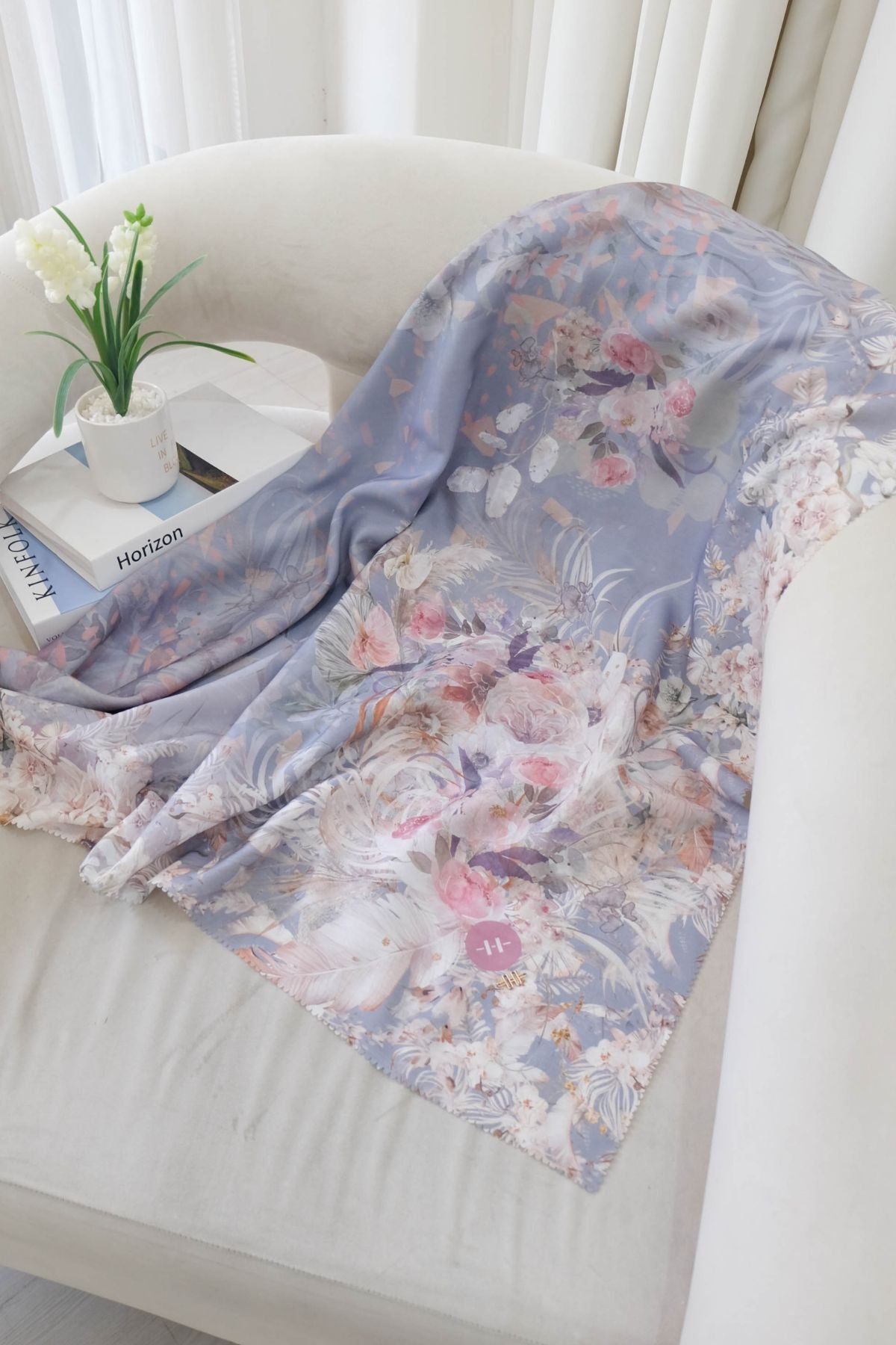 [ BUY 3 GET 1 FREE HIJAB ] Emily Scarf Voal | Grey - EV25.4