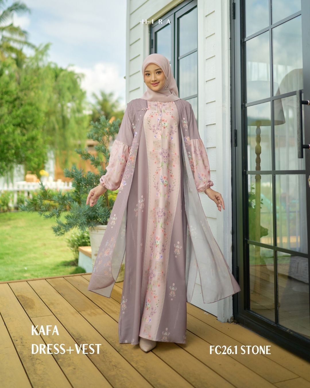 Kafa Dress & Vest - Stone