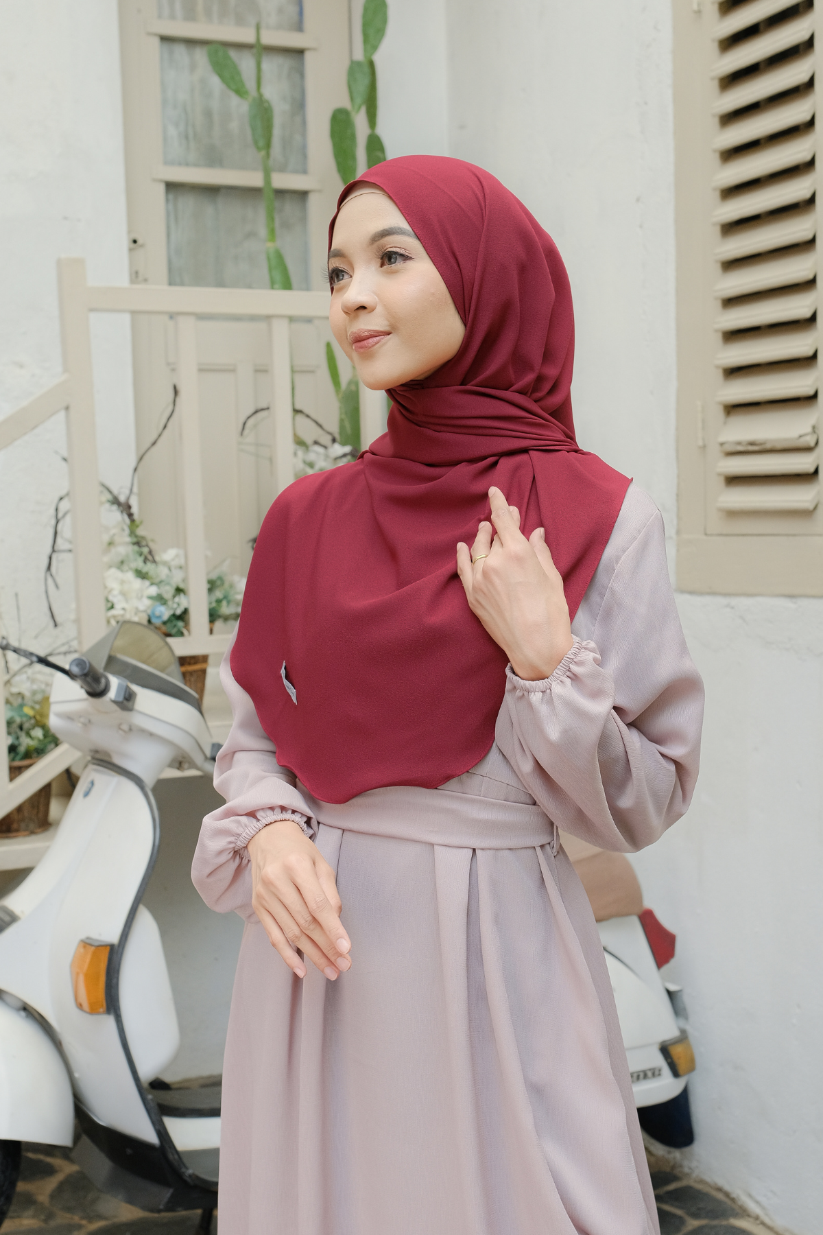 Pashmina Fisha - FH96.3 Maroon