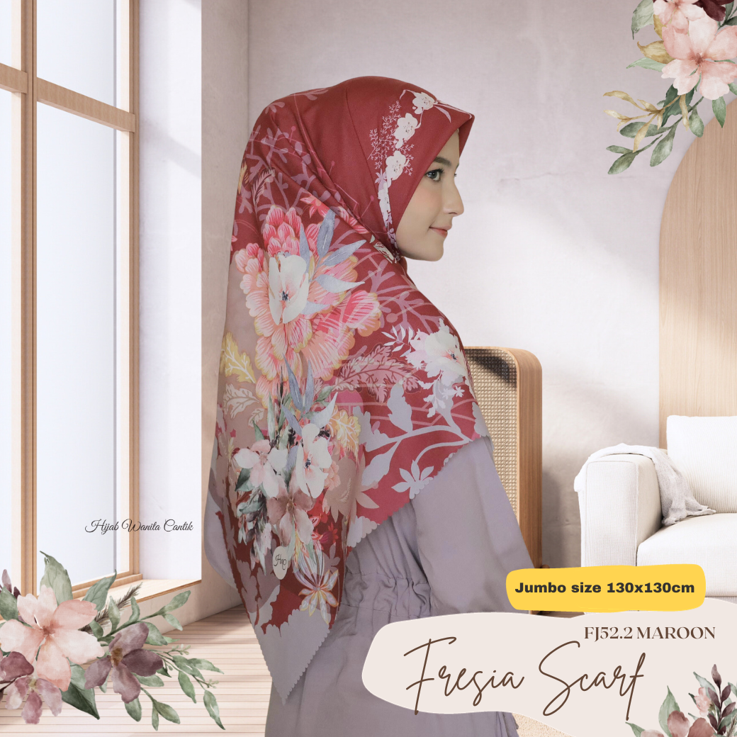 Fresia Scarf JUMBO - FJ52.2 Maroon