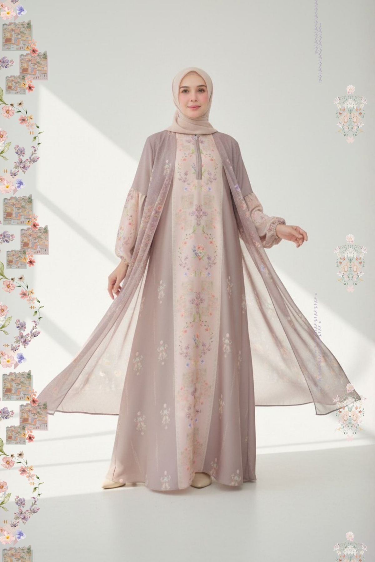 Kafa Dress & Vest - Stone