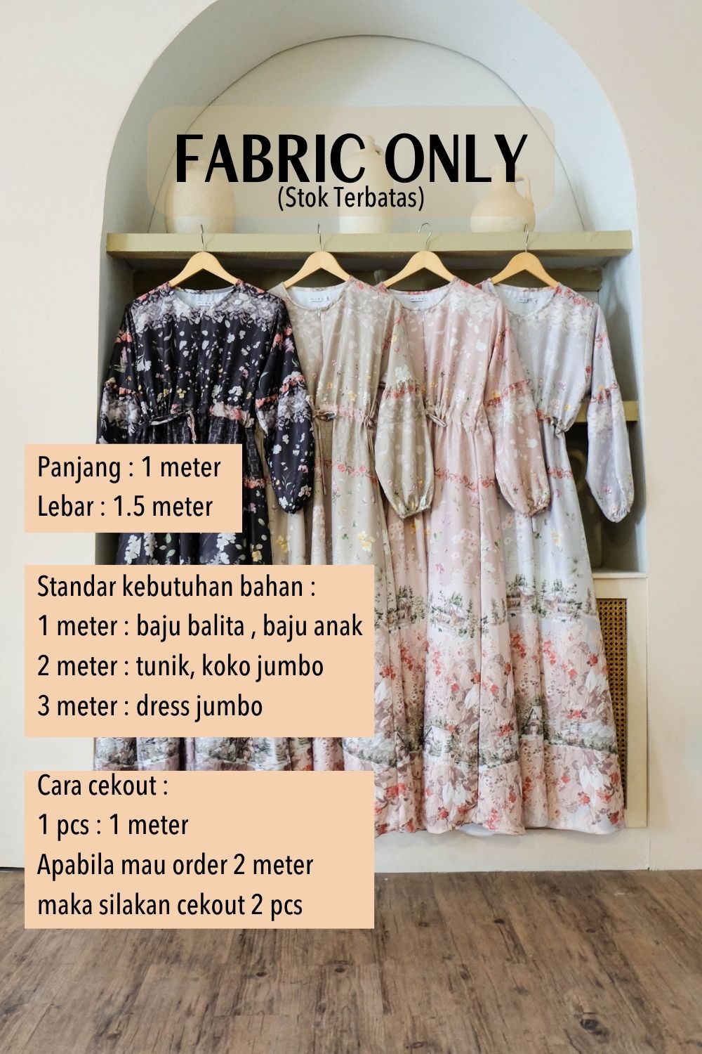 HIRA - Fabric Only | Bahan Baju Sarimbit Lebaran Rumah Senja & Wana Series