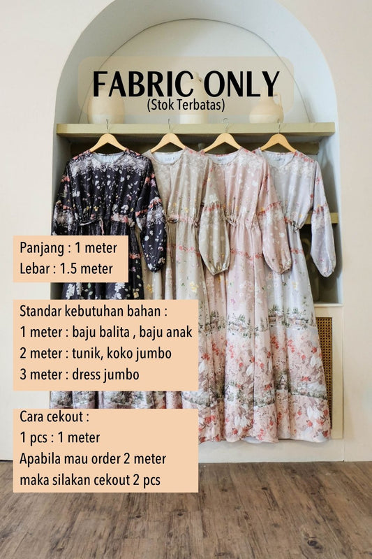 HIRA - Fabric Only | Bahan Baju Sarimbit Lebaran Rumah Senja & Wana Series