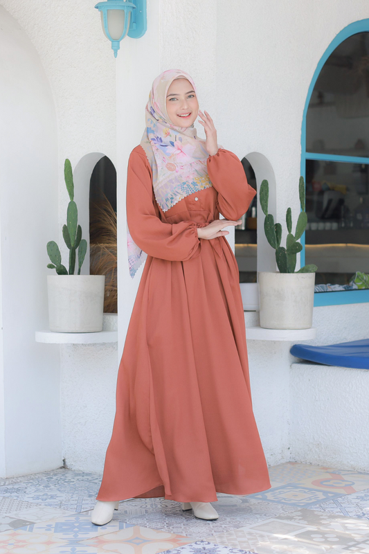 [CLEARANCE SALE] Gea Dress - GE45.4 Brick