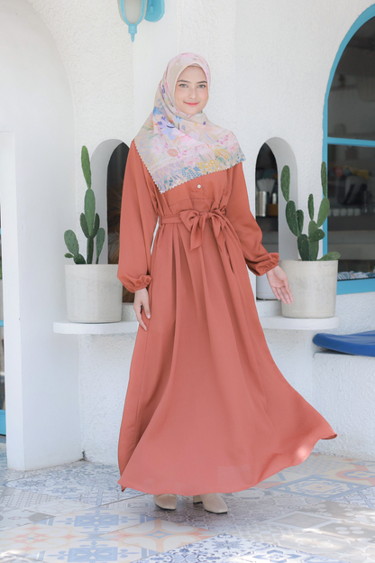 [CLEARANCE SALE] Gea Dress - GE45.4 Brick