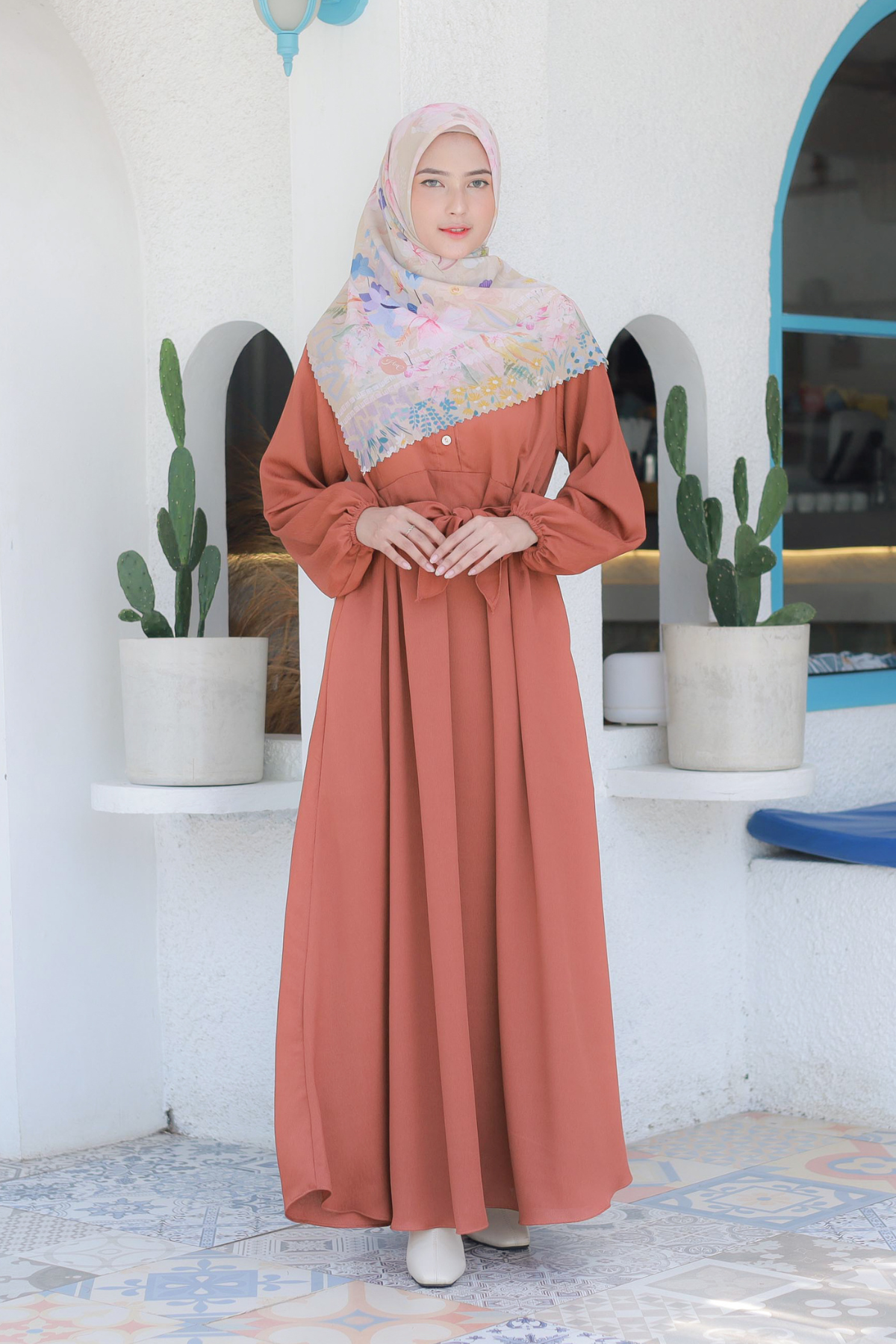 [CLEARANCE SALE] Gea Dress - GE45.4 Brick