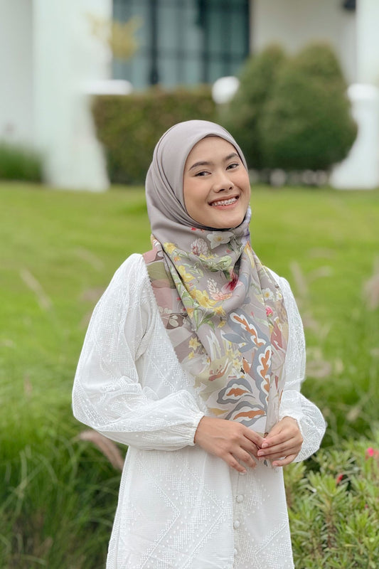 Daffodil - Scarf Square Premium Polycotton XL - Galaxy Brown - JD14.3