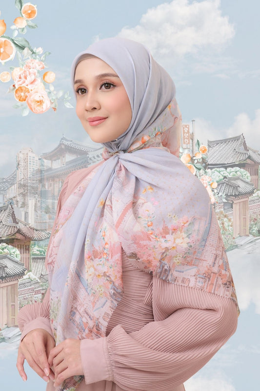 [ BUY 3 GET 1 FREE HIJAB ] Tangerine Scarf - ST16.12 TV16.12 TJ16.12 Grey