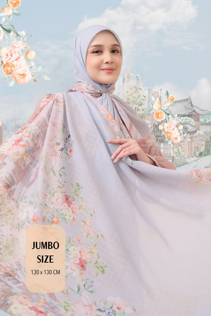 [ BUY 3 GET 1 FREE HIJAB ] Tangerine Scarf Jumbo - TJ16.12 Grey