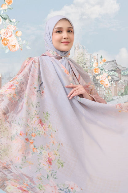 [ BUY 3 GET 1 FREE HIJAB ] Tangerine Scarf - ST16.12 TV16.12 TJ16.12 Grey