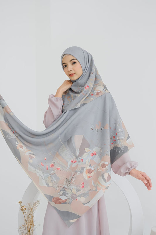 [ BUY 3 GET 1 FREE HIJAB ] Coconut Scarf - SG93.3 Grey