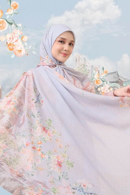 [ BUY 3 GET 1 FREE HIJAB ] Tangerine Scarf - ST16.12 TV16.12 TJ16.12 Grey