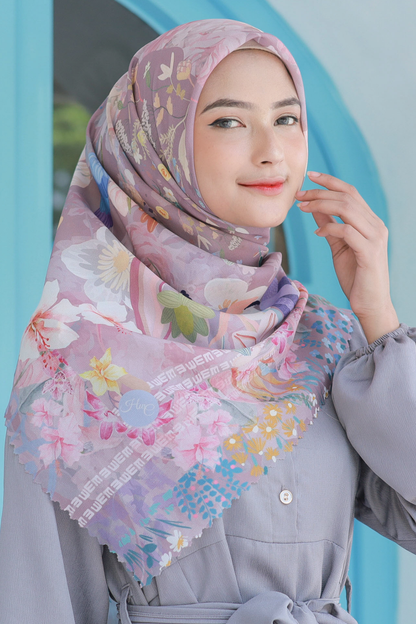 Hibi - Scarf Square Premium Polycotton XL - Any Choco - HG94.5