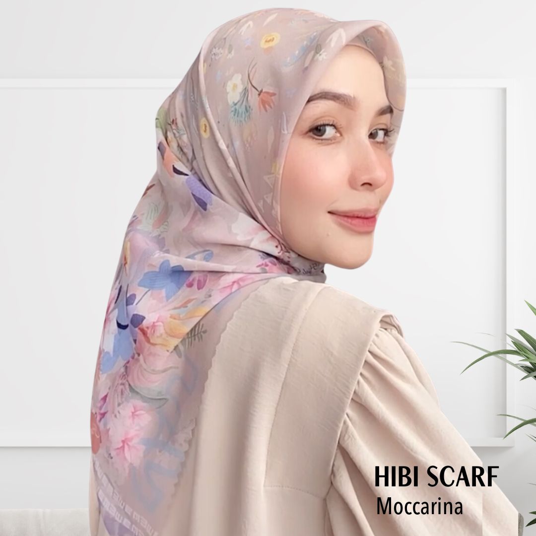 Hibi - Scarf Square Premium Polycotton - Moccarina - SH94.10