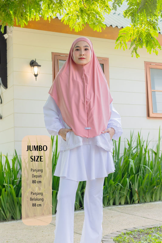 Instan Jennie Sporty Hijab JUMBO - HLJ1.4 Mauvelous Pink