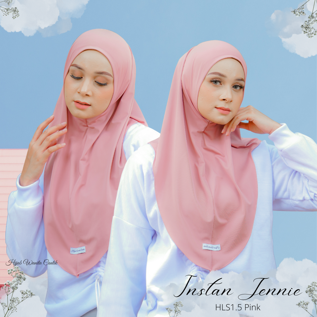 Instan Jennie Sporty Hijab - HLS1.5 Pink