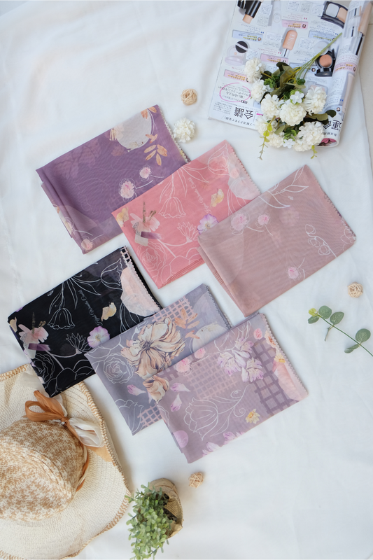 [DISKON AMBYAR] Last Stock Scarf Motif Hijabwanitacantik Series Hijab Kerudung Printing Motif