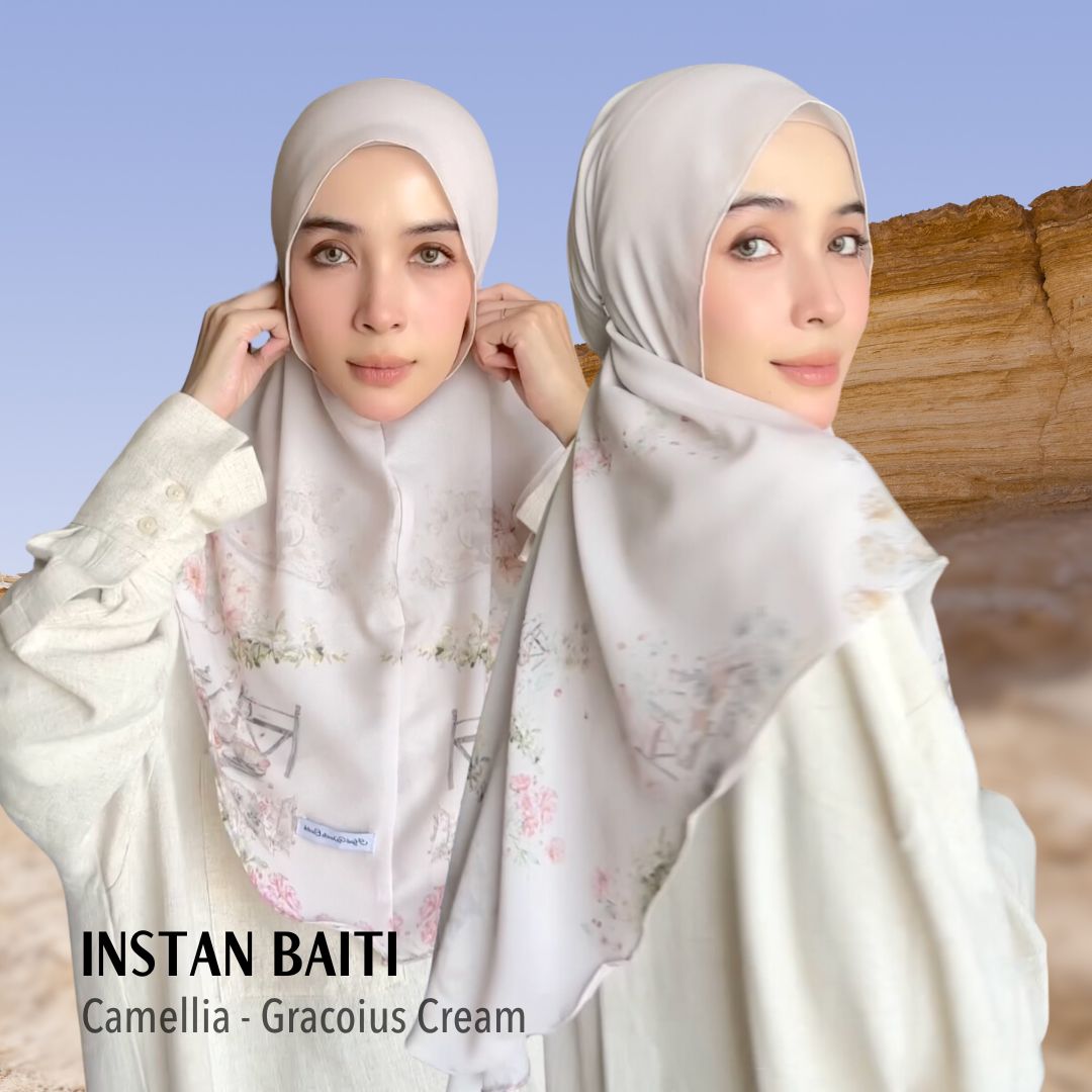 Hijab Instan Baiti Camellia - BC44.4 Gracious Cream