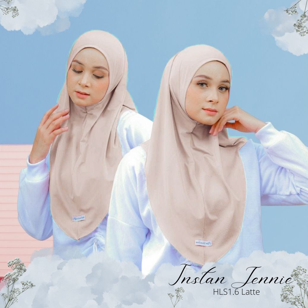 Instan Jennie Sporty Hijab - HLS1.6 Latte