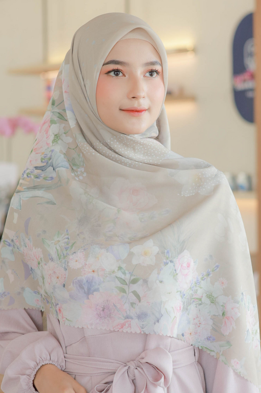 Dahlia - Scarf Square Premium Polycotton XL | Caramel - JH97.5