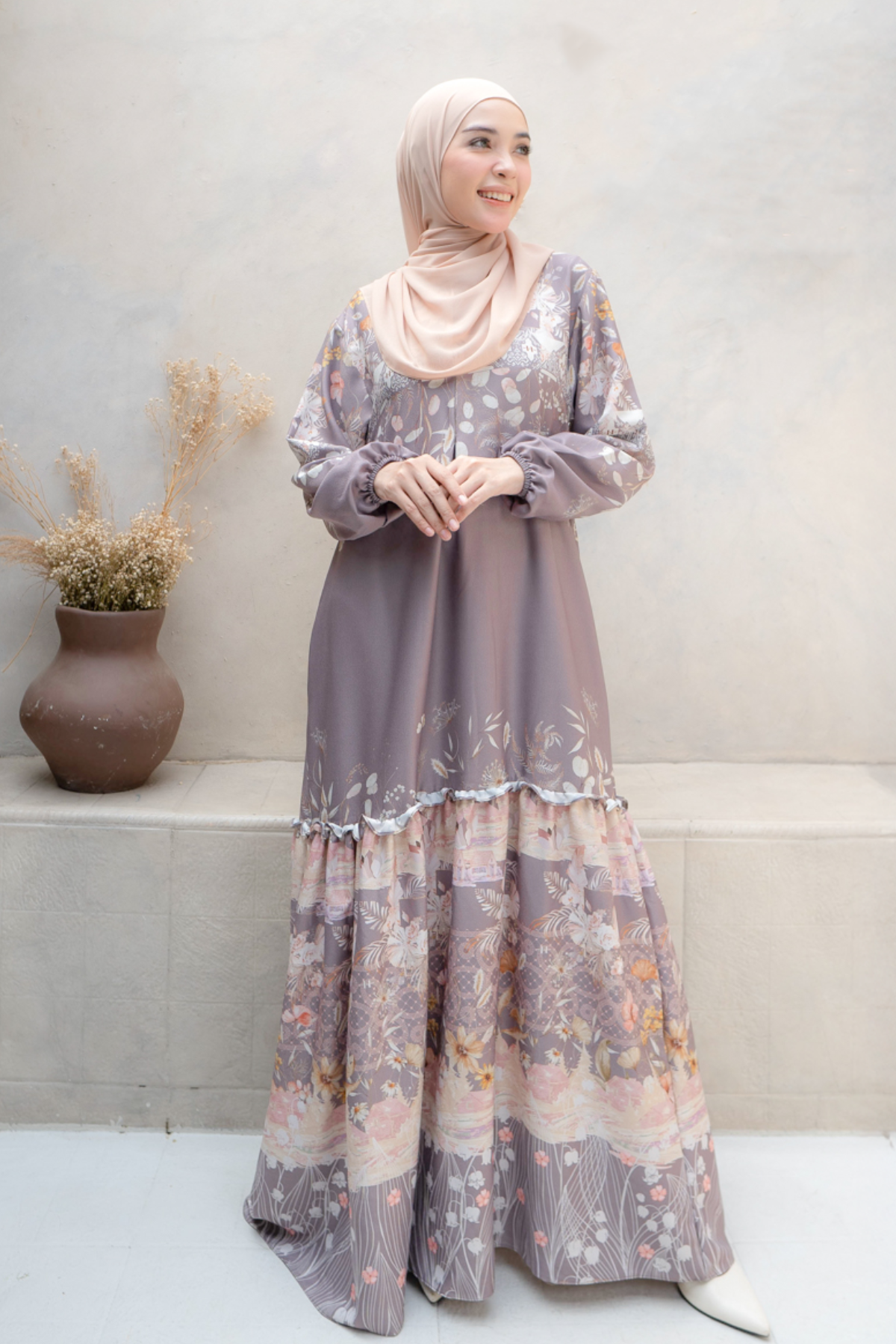 Rumah Senja Dress Mom Family Set | Sarimbit Lebaran - JR25.2 Brown