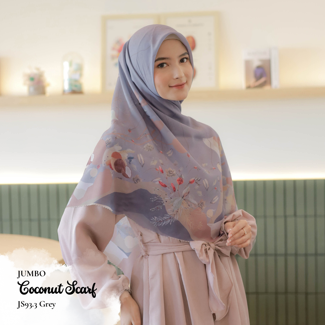 Coconut Scarf Jumbo - JS93.3 Grey