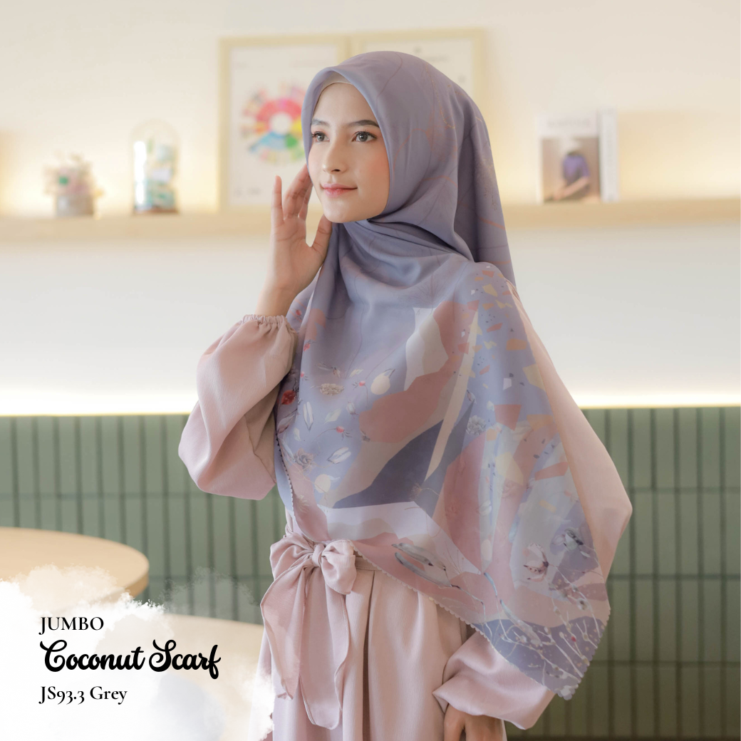 Coconut Scarf Jumbo - JS93.3 Grey