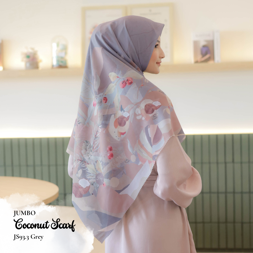 Coconut Scarf Jumbo - JS93.3 Grey