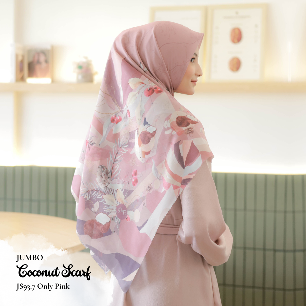 [ BUY 3 GET 1 FREE HIJAB ] Coconut Scarf Jumbo - JS93.7 Only Pink