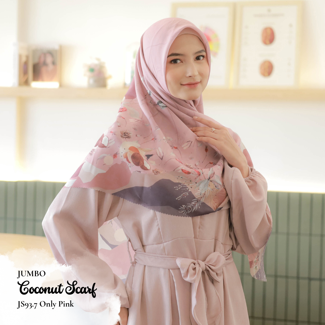 Coconut Scarf Jumbo - JS93.7 Only Pink