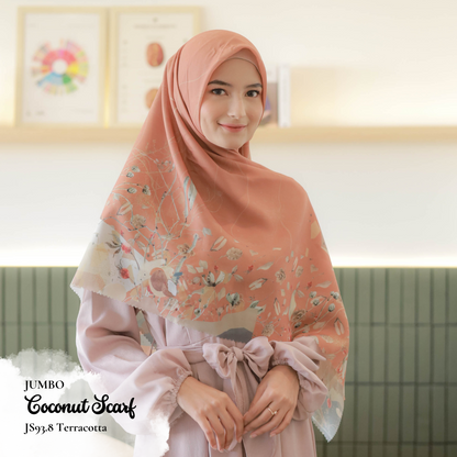[ BUY 3 GET 1 FREE HIJAB ] Coconut Scarf Jumbo - JS93.8 Terracotta