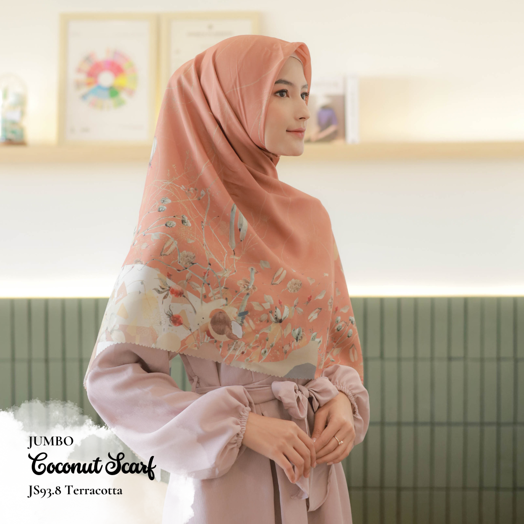[ BUY 3 GET 1 FREE HIJAB ] Coconut Scarf Jumbo - JS93.8 Terracotta