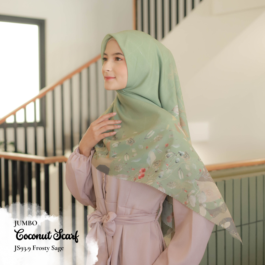 [ BUY 3 GET 1 FREE HIJAB ] Coconut Scarf Jumbo - JS93.9 Frosty Sage