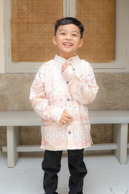 Rumah Senja Koko Boy Family Set | Sarimbit Lebaran - KJ25.3 Cream