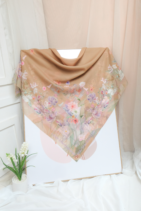 Leaf Kafa Scarf - KF30.4 VK30.4 JF30.4 Khaki