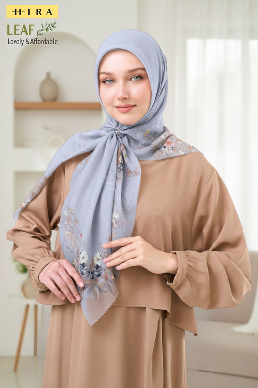Leaf Mirea Scarf Polycotton - Grey