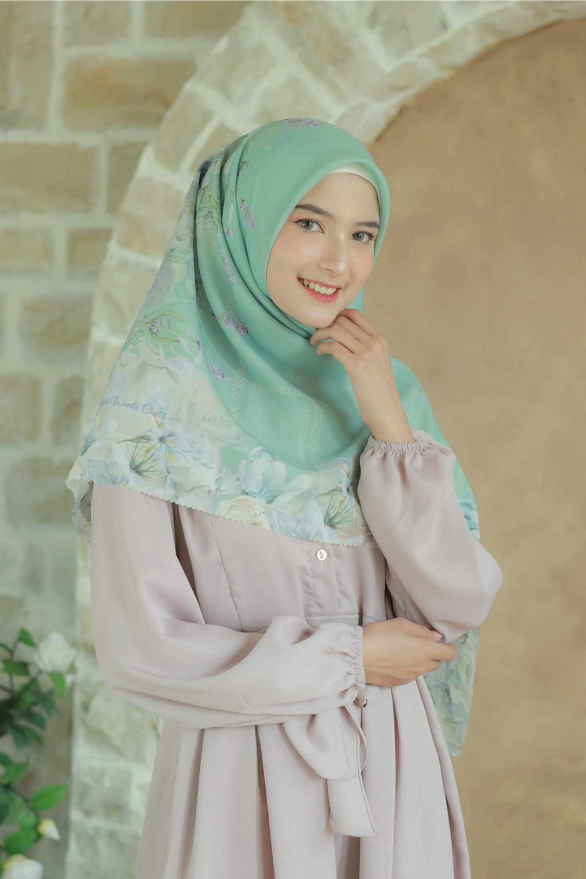 Lavender JUMBO - Scarf Square Premium Polycotton XL | Sage - LJ57.11