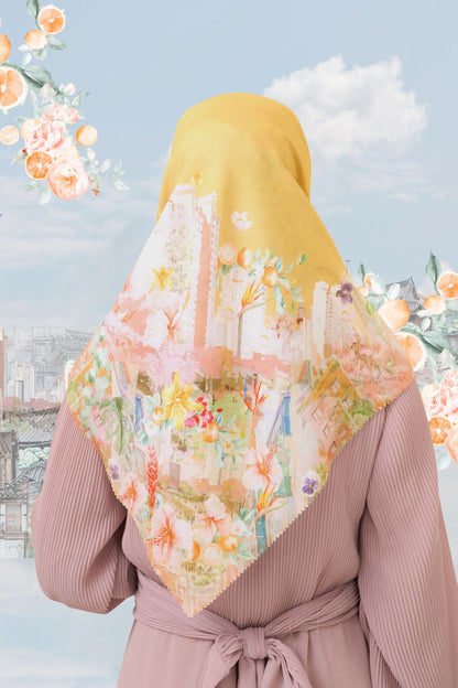 [ BUY 3 GET 1 FREE HIJAB ] Tangerine Scarf - ST16.6 TV16.6 TJ16.6 Lemon
