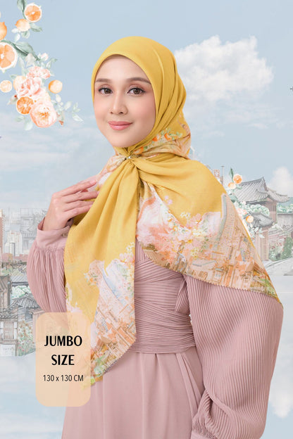 [ BUY 3 GET 1 FREE HIJAB ] Tangerine Scarf Jumbo - TJ16.6 Lemon