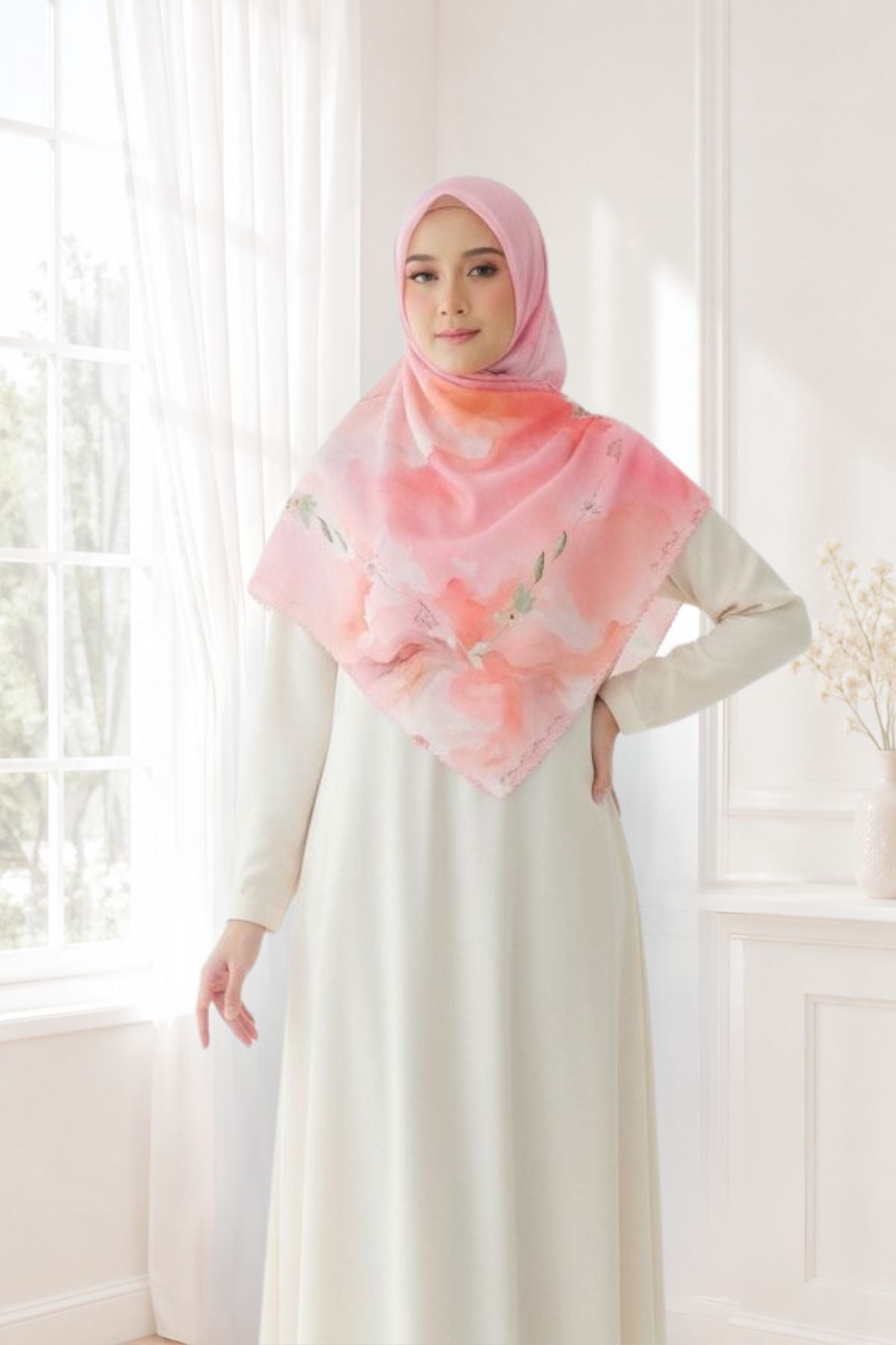 [Buy3 Get1 Free] Lynn Scarf - Rose