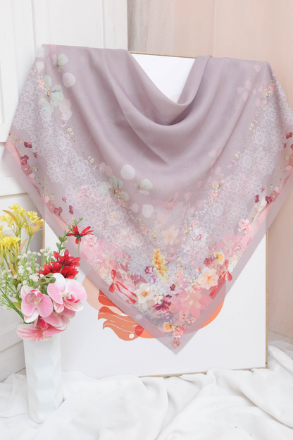 Leaf Rahma Scarf - AM31.4 AC31.4 HJ31.4 Mauve