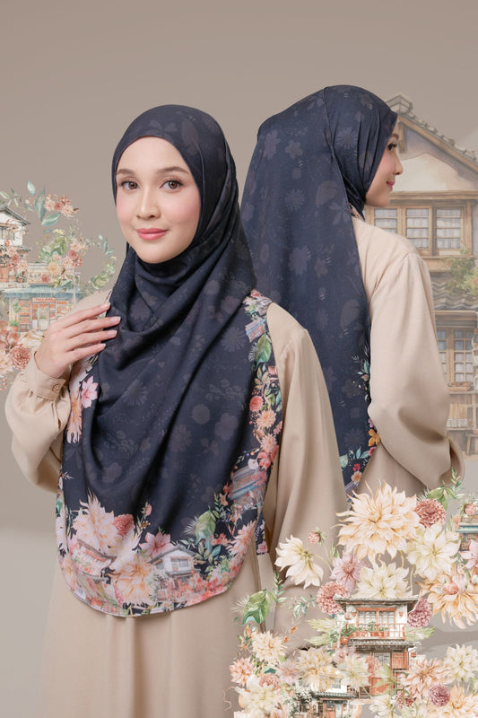 [ BUY 3 GET 1 FREE HIJAB ] Malaya Ohayo - MO55.1 Yama Black