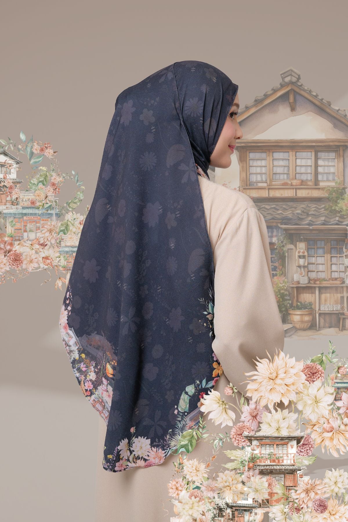 [ BUY 3 GET 1 FREE HIJAB ] Malaya Ohayo - MO55.1 Yama Black