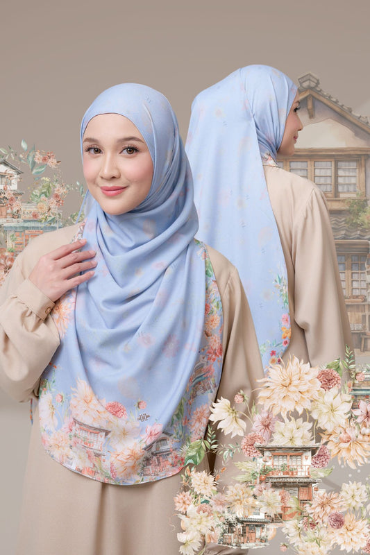[ BUY 3 GET 1 FREE HIJAB ] Malaya Ohayo - MO55.10 Mizu Blue