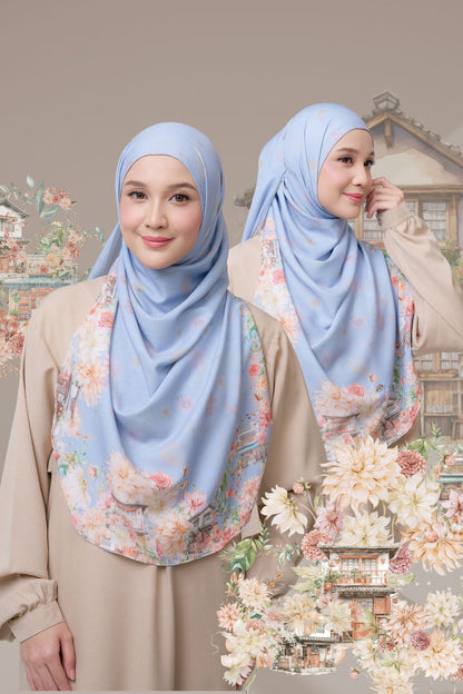 [ BUY 3 GET 1 FREE HIJAB ] Malaya Ohayo - MO55.10 Mizu Blue